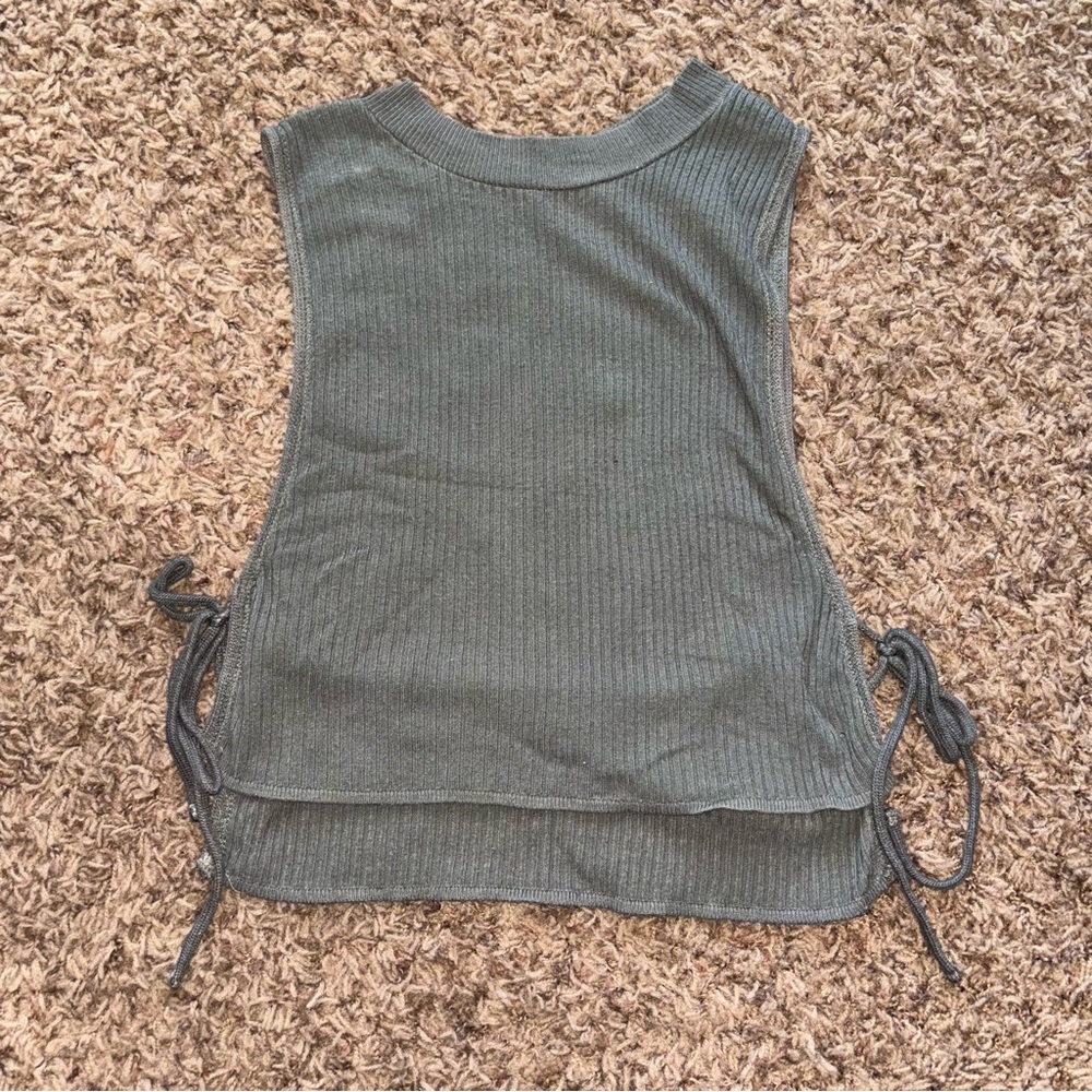 Kimchi Blue | Gray Tie-Side Tank Top